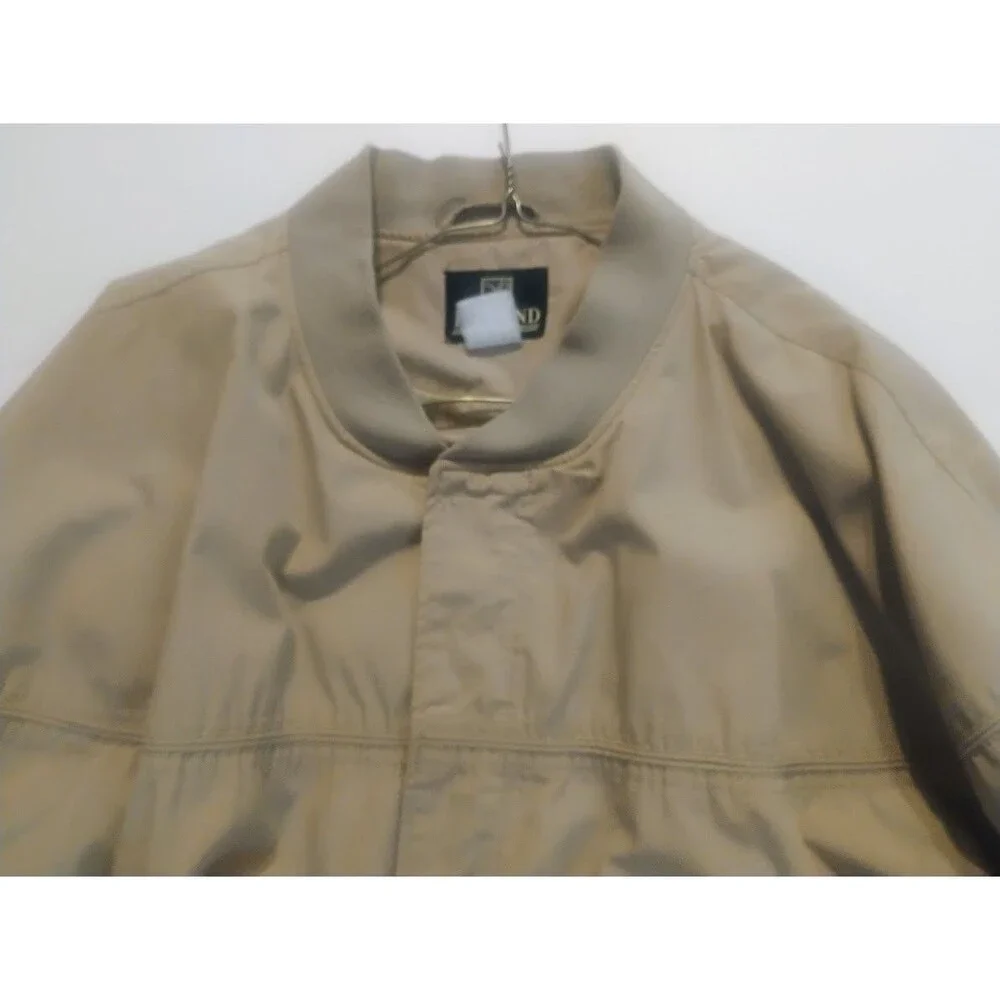 VINTAGE HABAND MENS 3XL LIGHTWEIGHT FULL ZIP BOMBER JACKET BEIGE